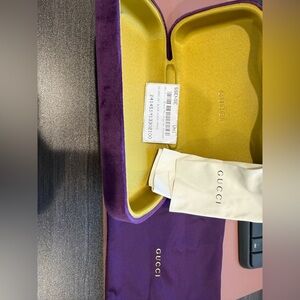 Gucci Luxurious Purple and Gold sunglass/eyeglass Case